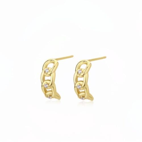 Cuban Chain Cercei din Argint 925
