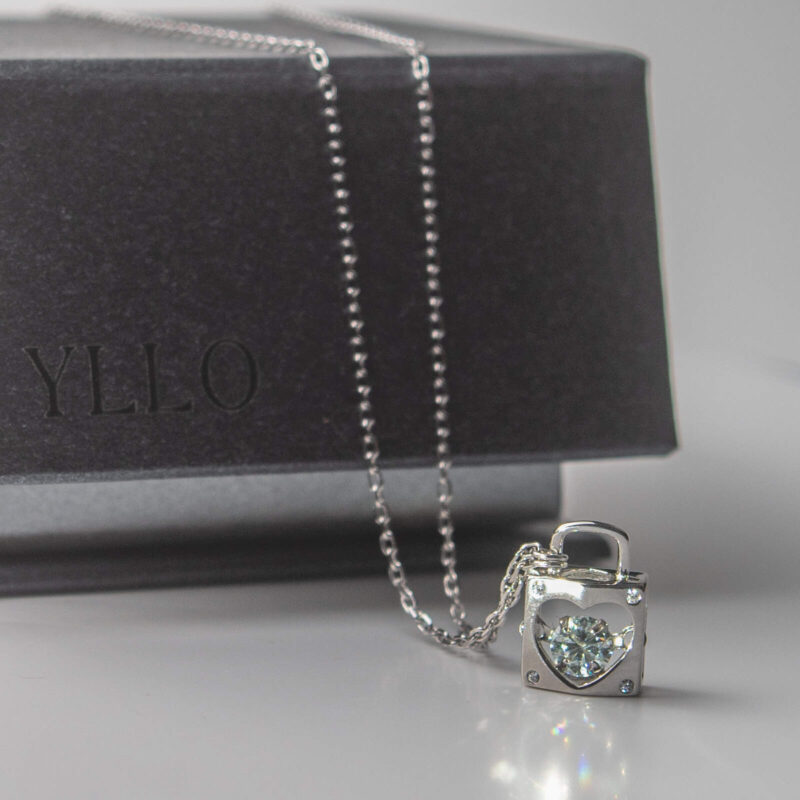 Diamant Moissanite Romantic Colier din Argint 925