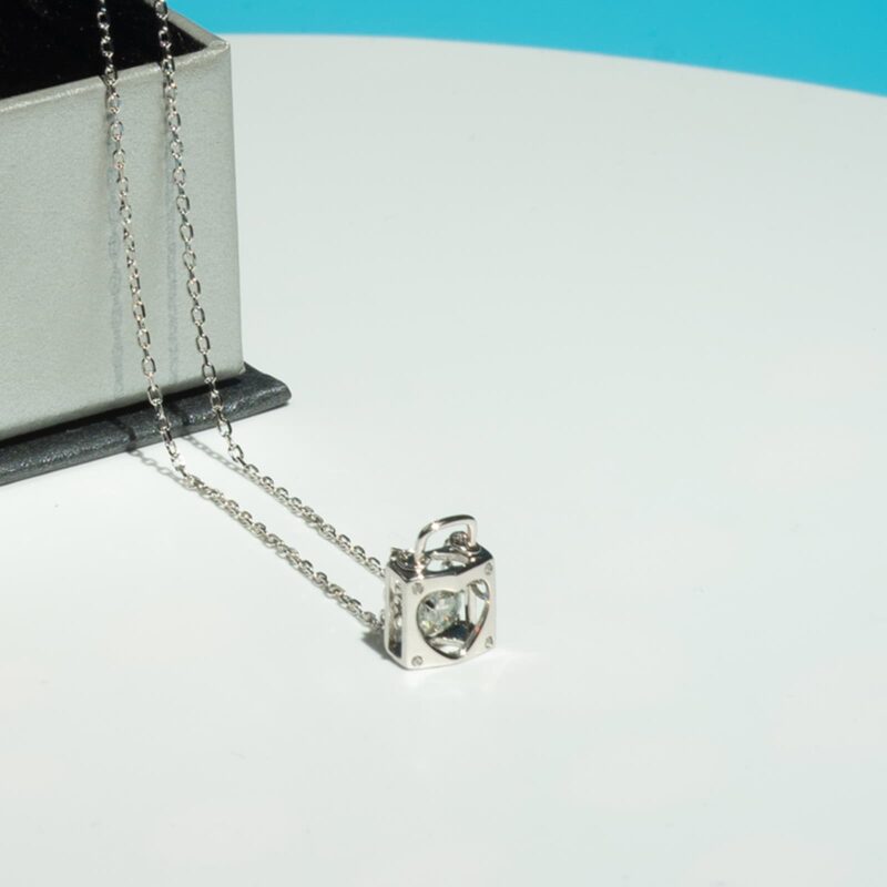 Diamant Moissanite Romantic Colier din Argint 925