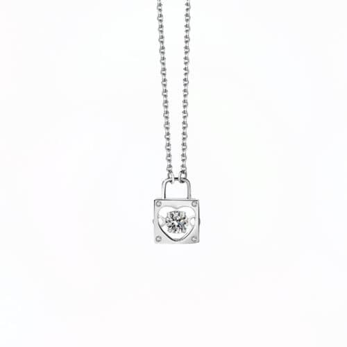 Diamant Moissanite Romantic Colier din Argint 925
