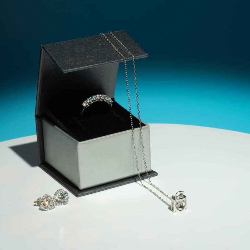 Diamant Moissanite Romantic Colier din Argint 925