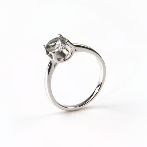 Diamant Moissanite Solitare Inel din Argint 925