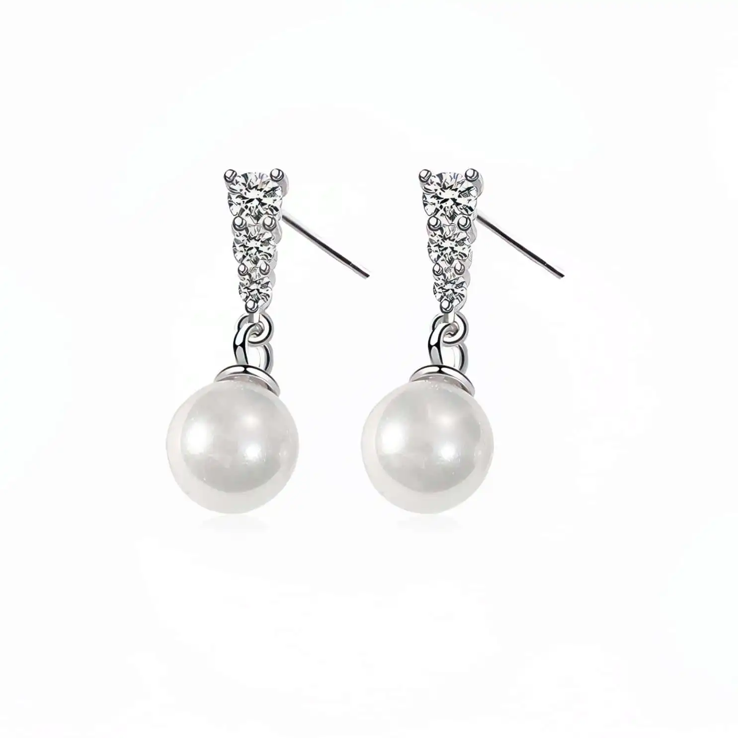 Pearl Charm Cercei din Argint 925 Pearl Charm Cercei din Argint