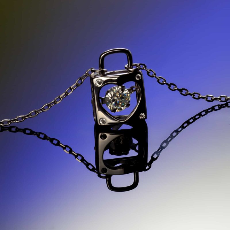 Diamant Moissanite Romantic Colier din Argint 925