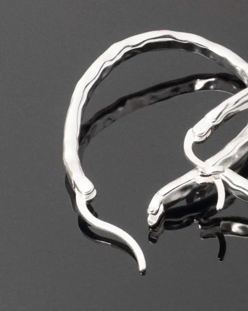 Cercei Geometrici Mari din Argint