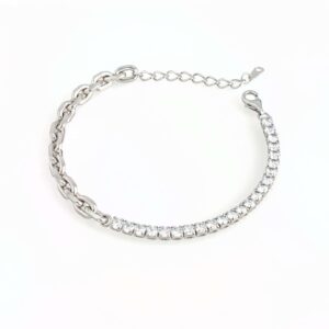 Cuban Chain & Tennis Brățară din Argint 925