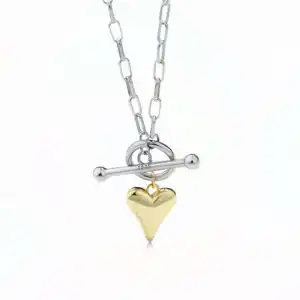 Two Tone Heart Colier din Argint 925 Two Tone Heart Colier din Argint 925