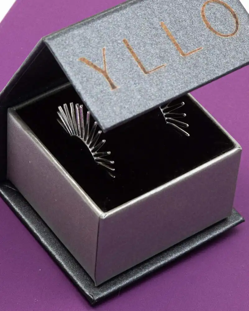 Cercei Rotunzi din Argint Raze