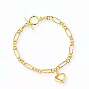 Chunky Chain Brățară din Argint 925 Placat cu Aur