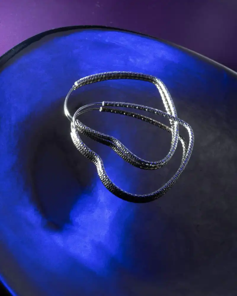 Cercei Mari din Argint Inimă