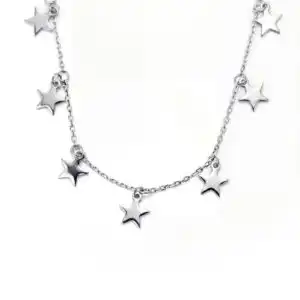 Colier din Argint la Baza Gâtului cu Stele