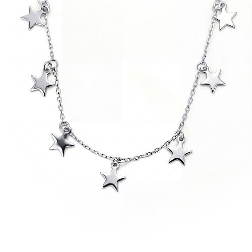 Colier din Argint la Baza Gâtului cu Stele