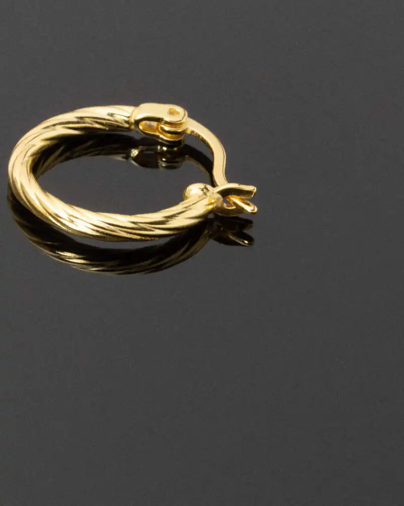 Snake Cercei din Argint 925 Placat cu Aur