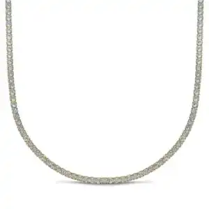 Tennis Necklace Colier din Argint 925 Placat cu Aur