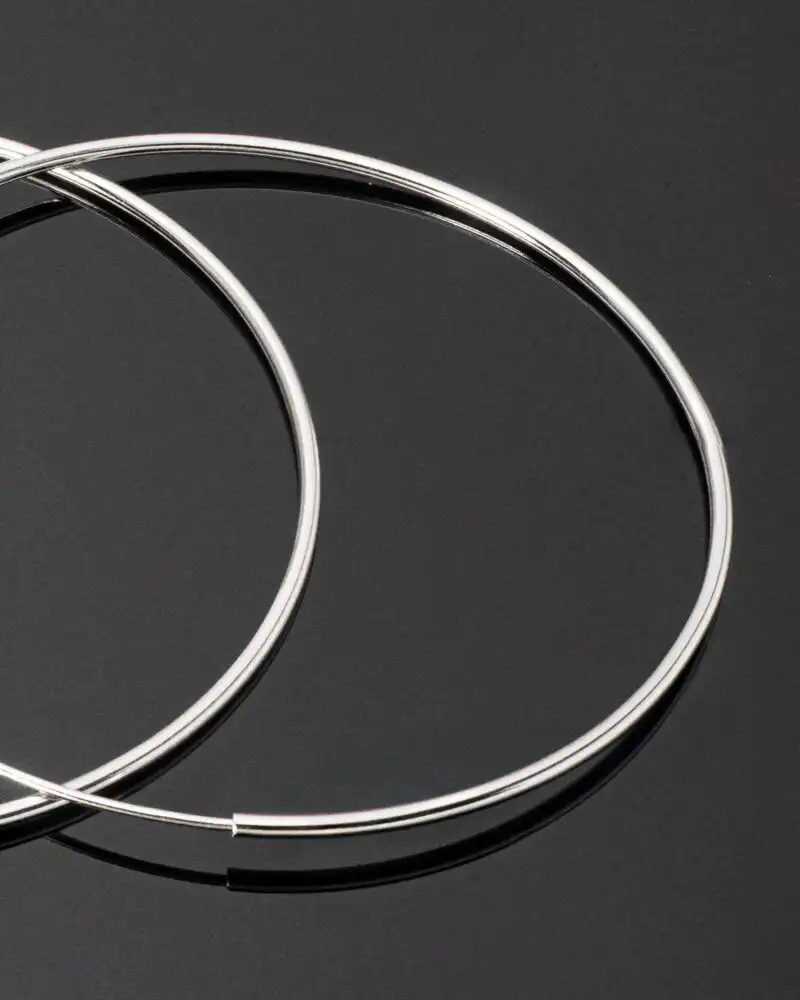 Cercei Mari Rotunzi din Argint