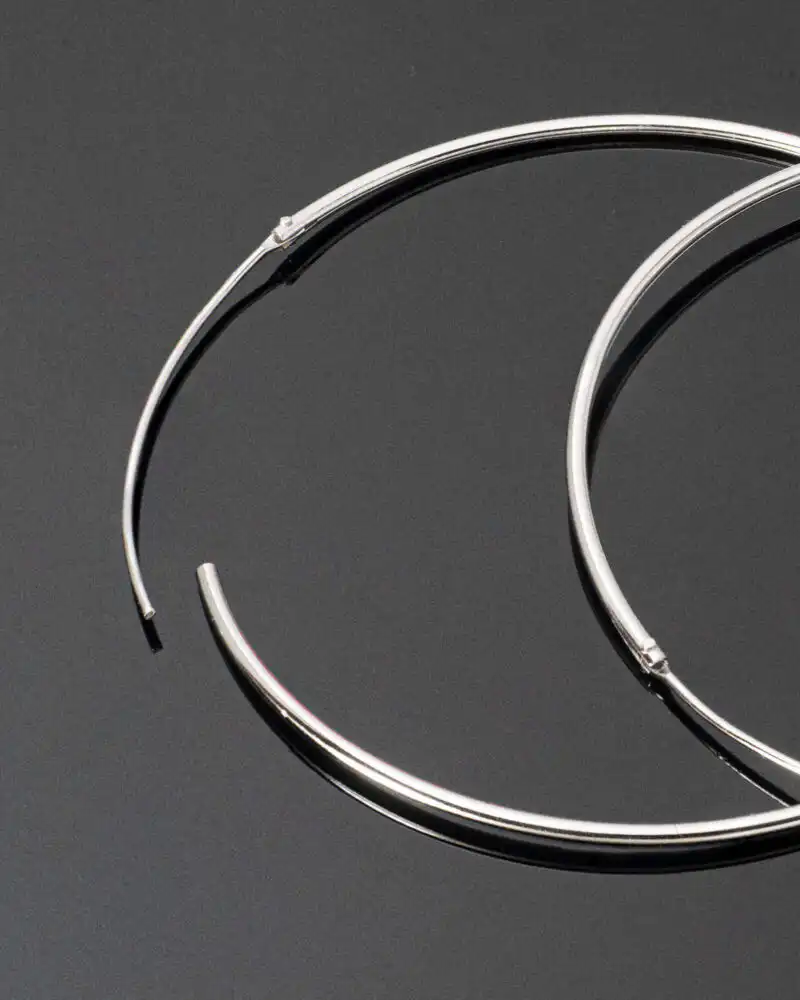 Cercei Mari Rotunzi din Argint