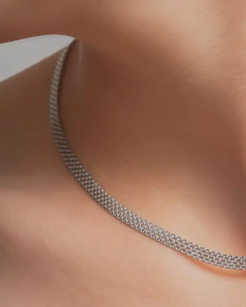 Chunky Chocker Colier din Argint 925