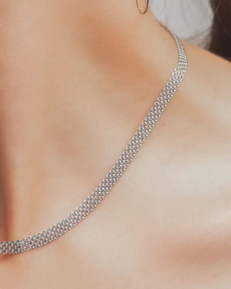 Chunky Chocker Colier din Argint 925