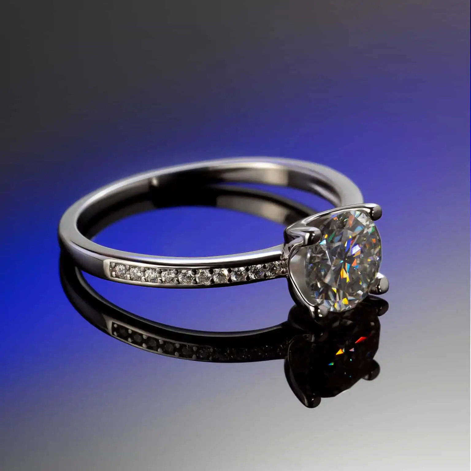 Joyful Inel din Argint Diamant Moissanite Joyful Inel din Argint Diamant Moissanite