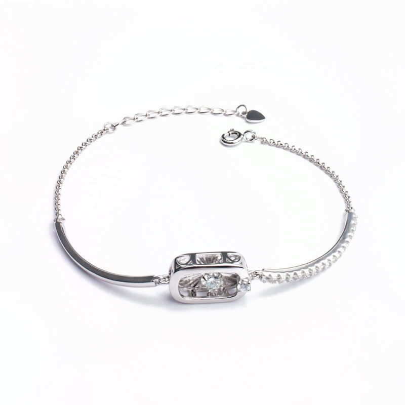 Dancing Diamond Brățară din Argint Moissanite