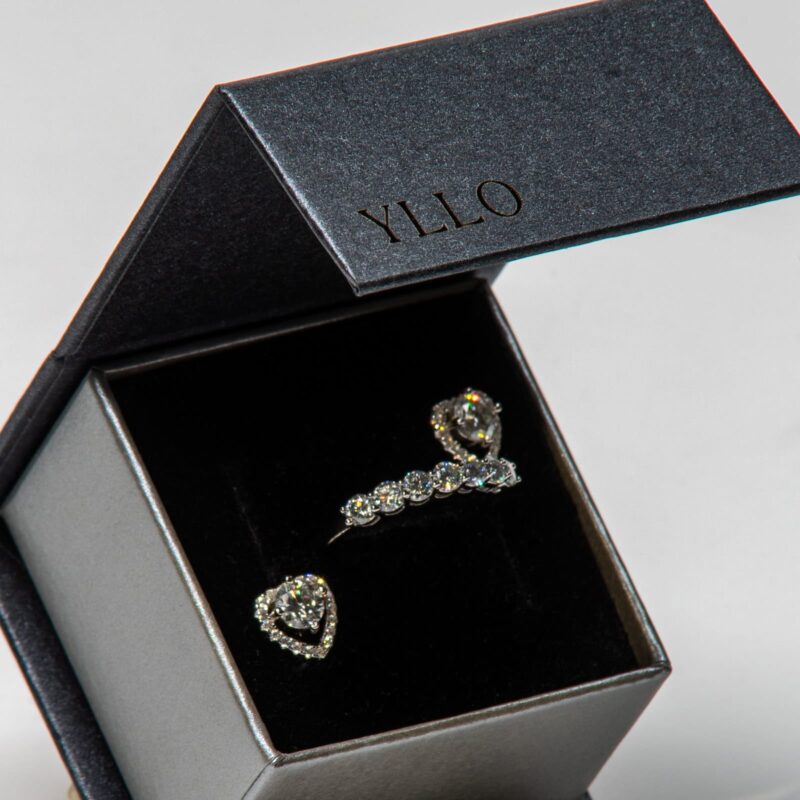 Lucky Seven Inel din Argint Diamant Moissanite