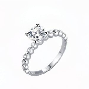 Embrace Inel din Argint Diamant Moissanite