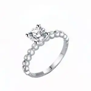 Embrace Inel din Argint Diamant Moissanite