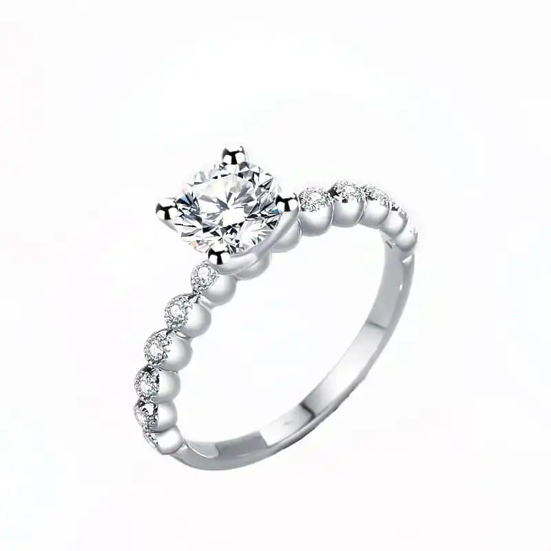 Embrace Inel din Argint Diamant Moissanite Embrace Inel din Argint Diamant Moissanite