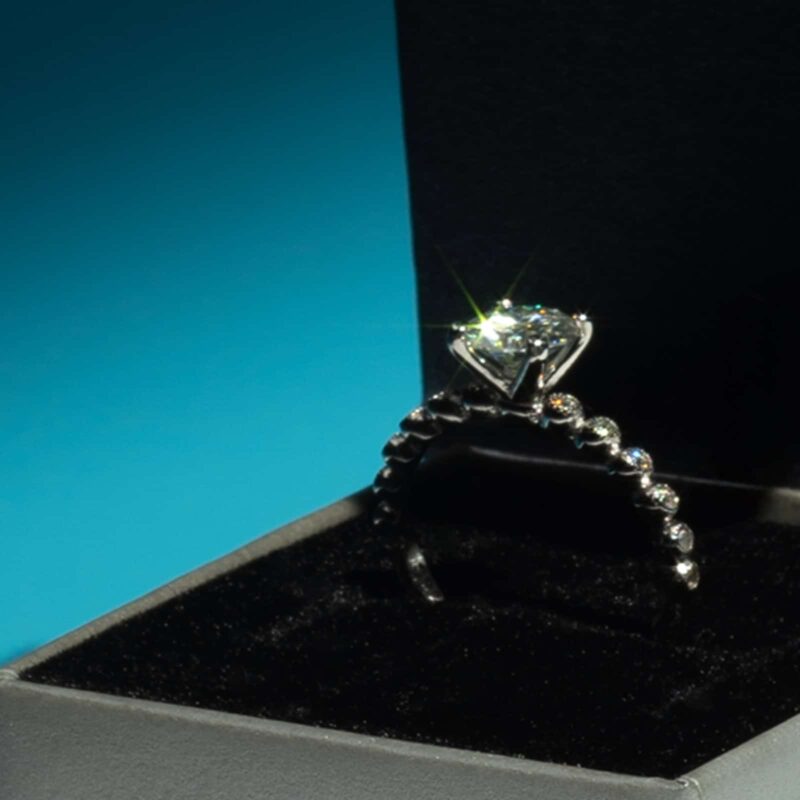 Embrace Inel din Argint Diamant Moissanite