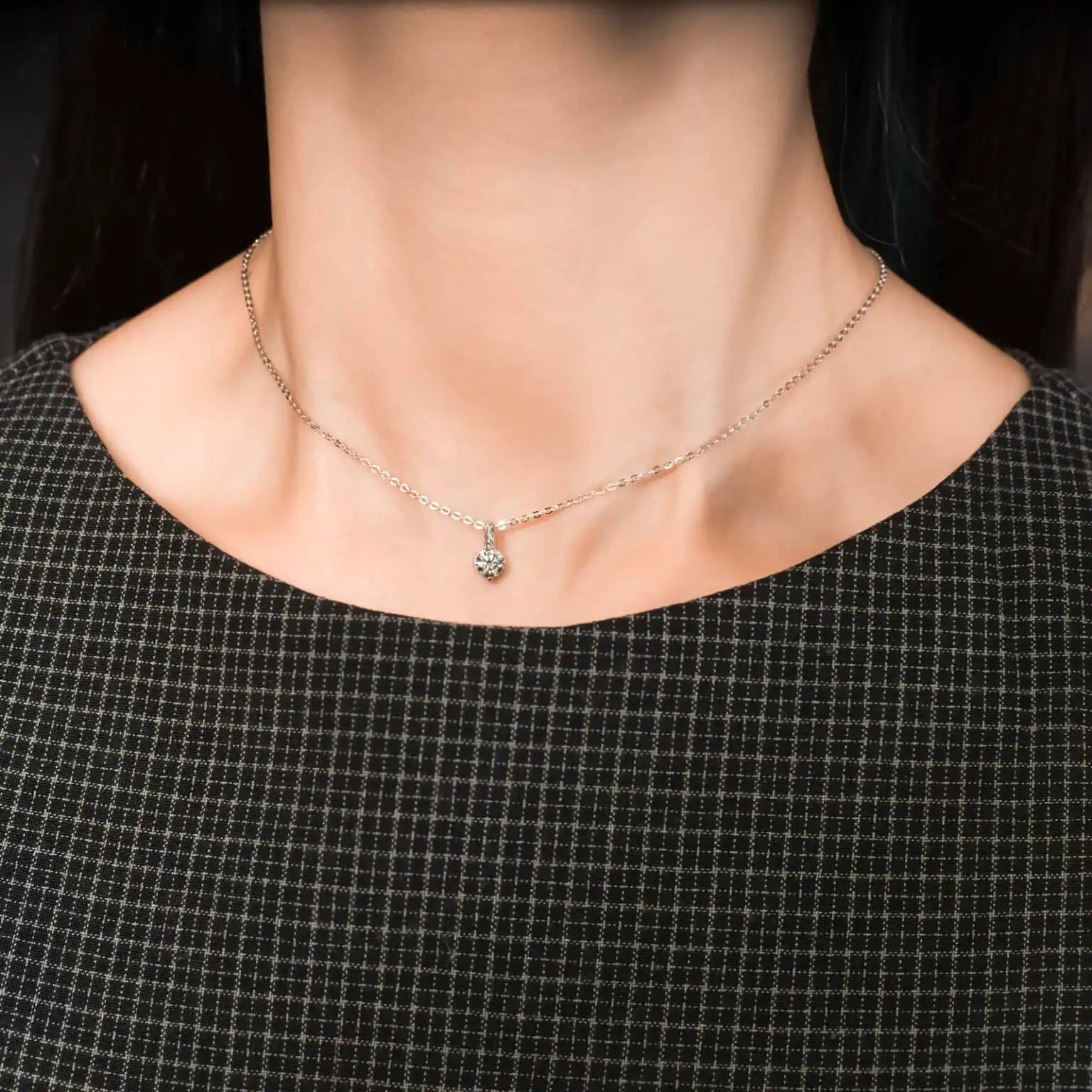 Gentle Colier din Argint Diamant Moissanite Gentle Colier din Argint Diamant Moissanite
