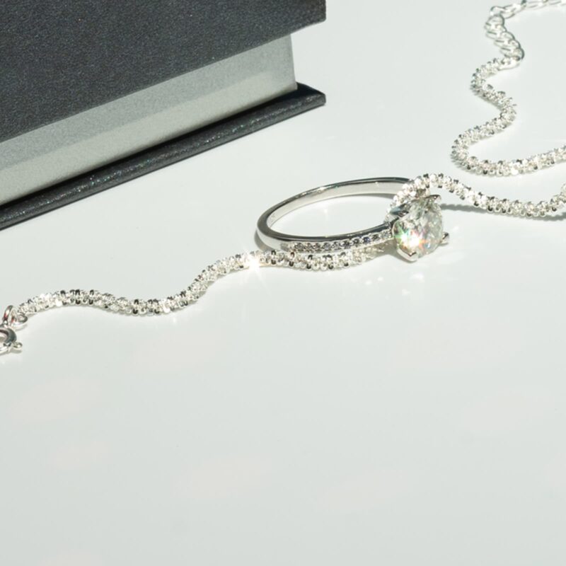 Joyful Inel din Argint Diamant Moissanite