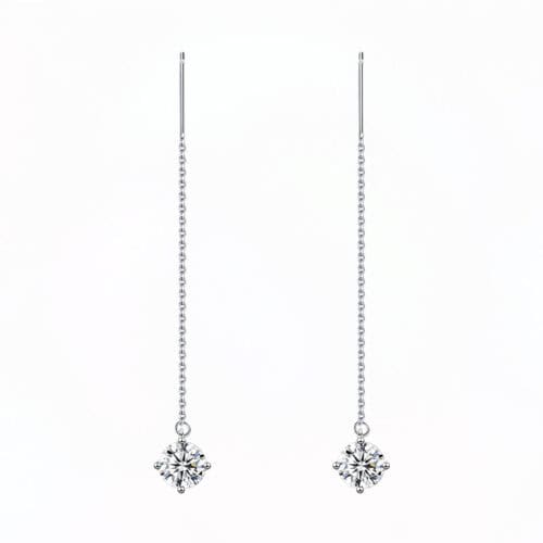 Majestic Cercei din Argint Diamant Moissanite