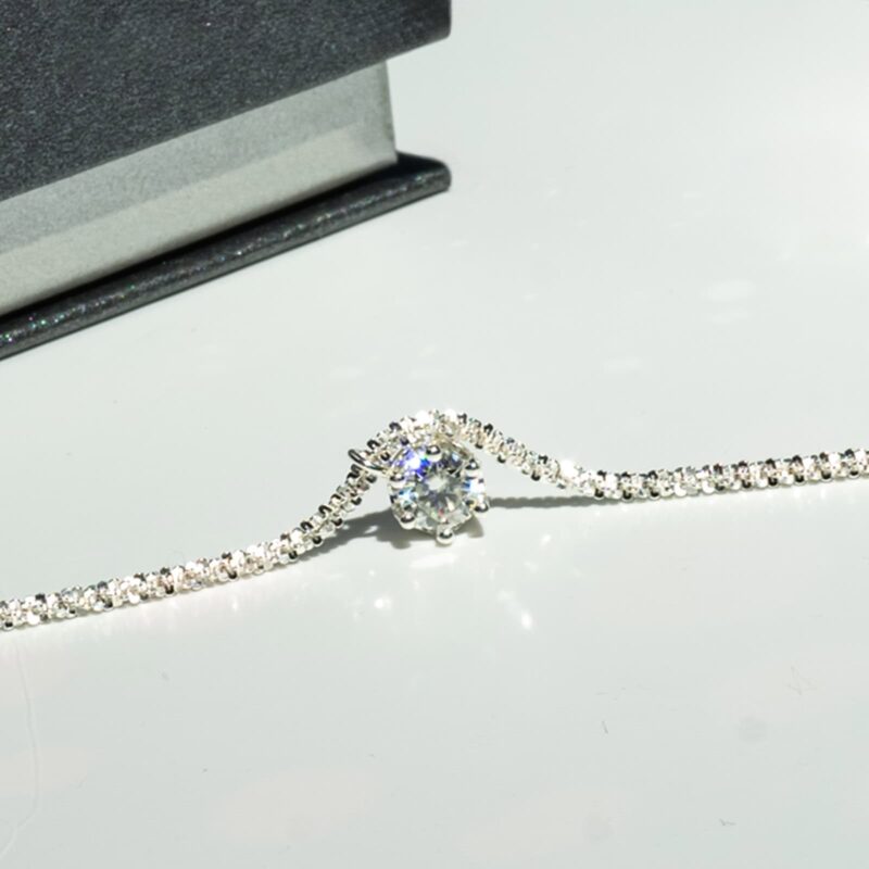 Shiny Brățară din Argint Diamant Moissanite