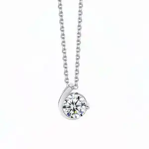 Stylish Colier din Argint Diamant Moissanite Stylish Colier din Argint Diamant Moissanite