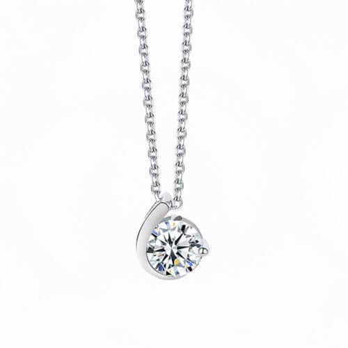 Stylish Colier din Argint Diamant Moissanite