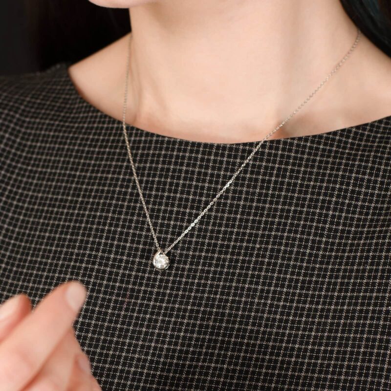 Stylish Colier din Argint Diamant Moissanite