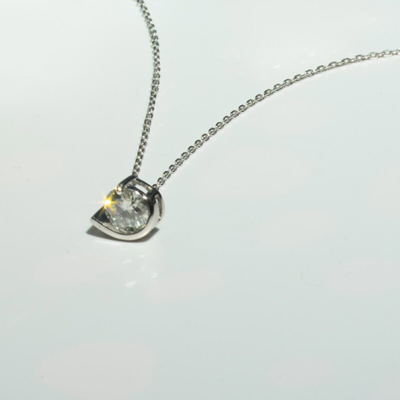 Stylish Colier din Argint Diamant Moissanite