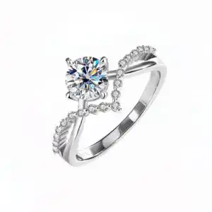 Vitality Inel din Argint Diamant Moissanite