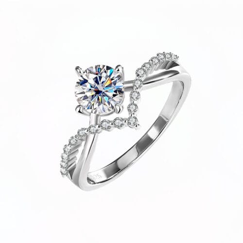 Vitality Inel din Argint Diamant Moissanite