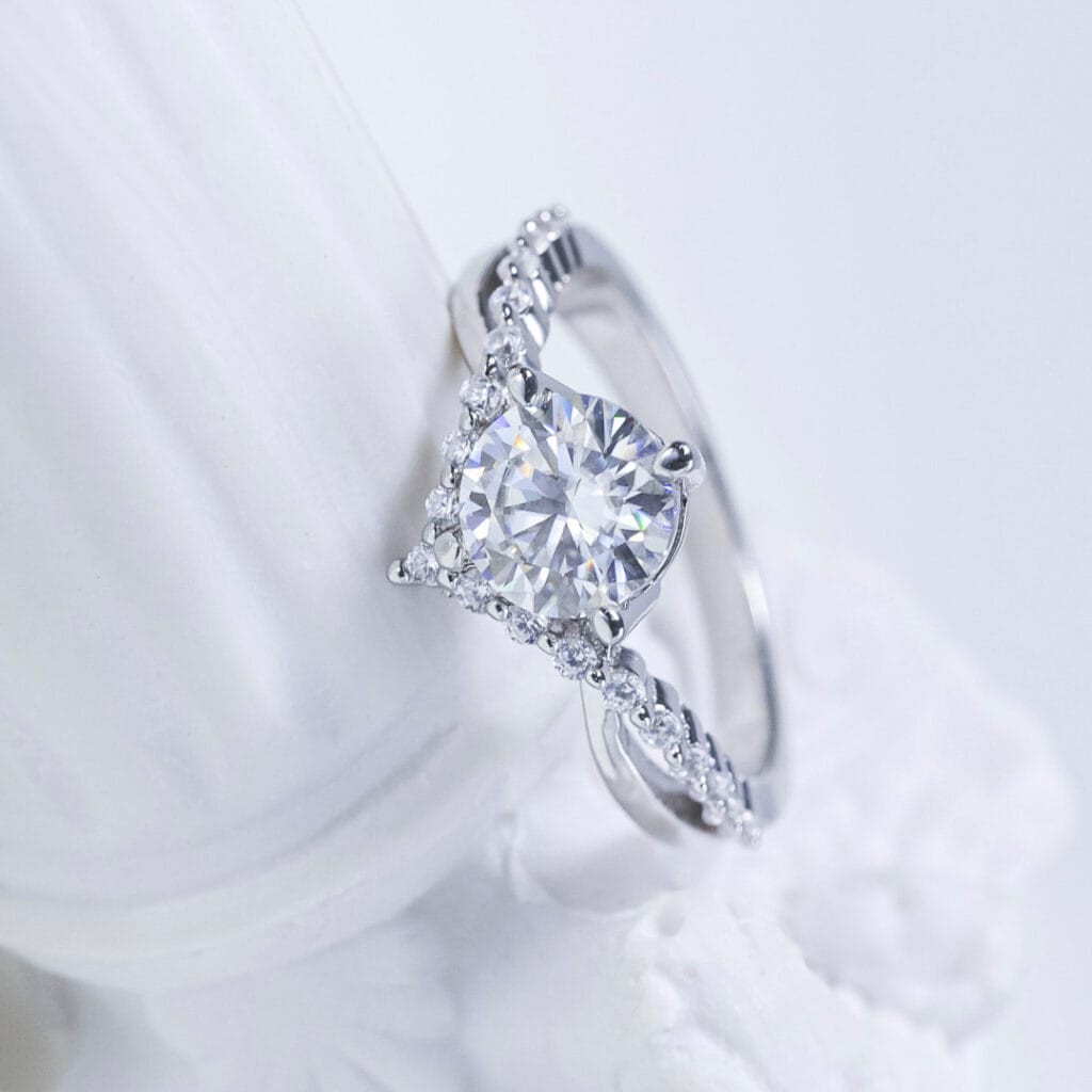 Vitality Inel din Argint Diamant Moissanite 1