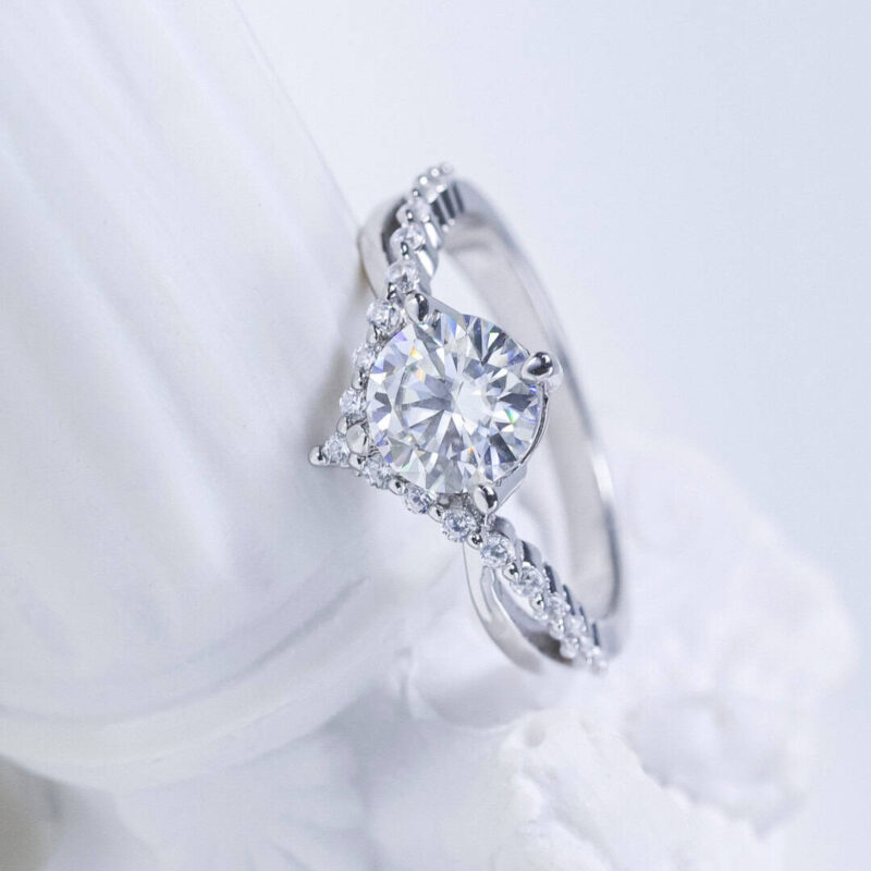 Vitality Inel din Argint Diamant Moissanite