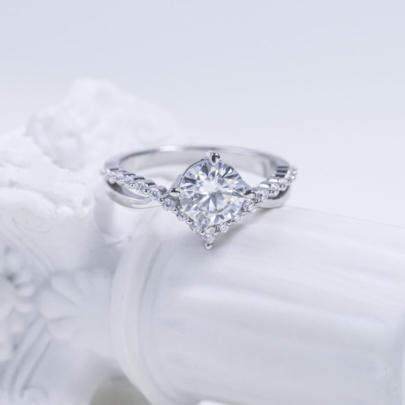 Vitality Inel din Argint Diamant Moissanite