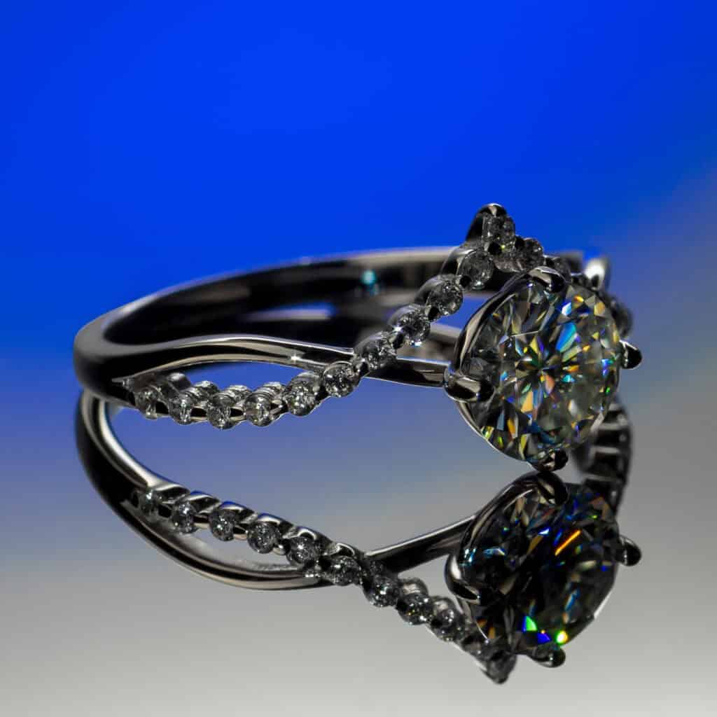 Vitality Inel din Argint Diamant Moissanite 3