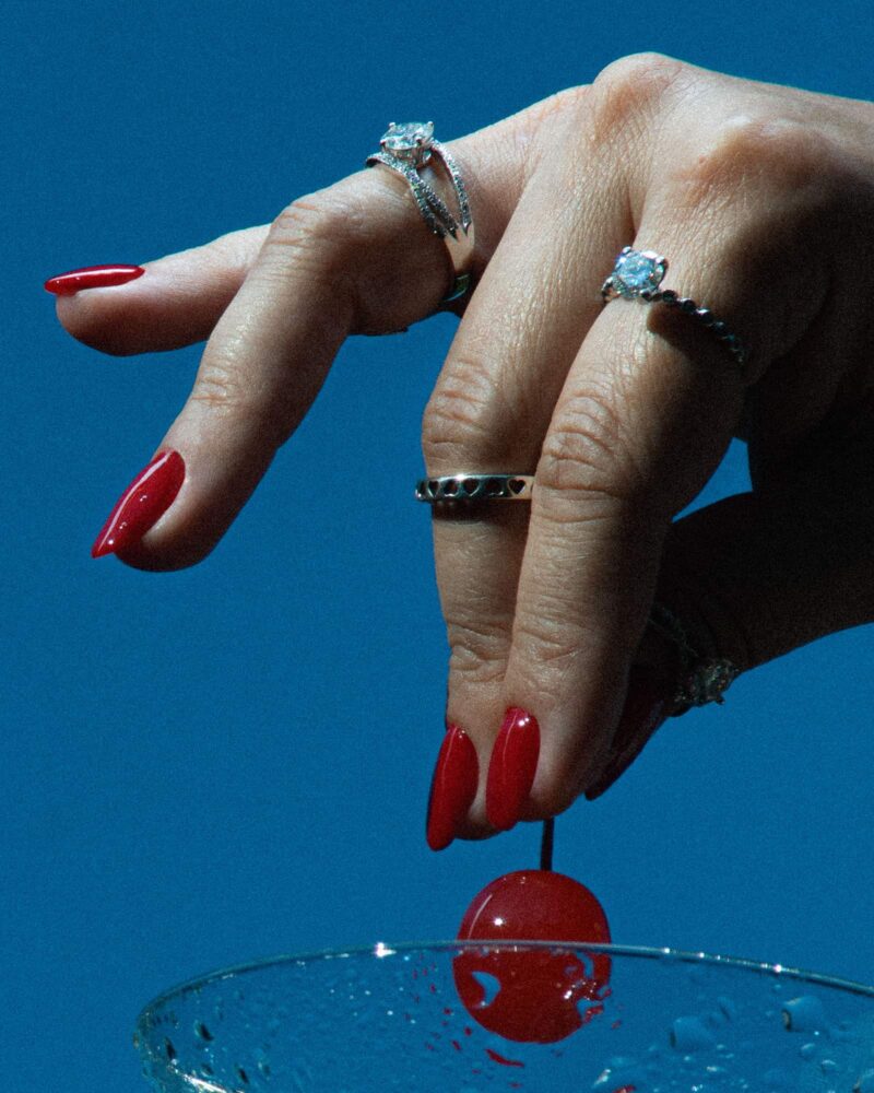 Embrace Inel din Argint Diamant Moissanite