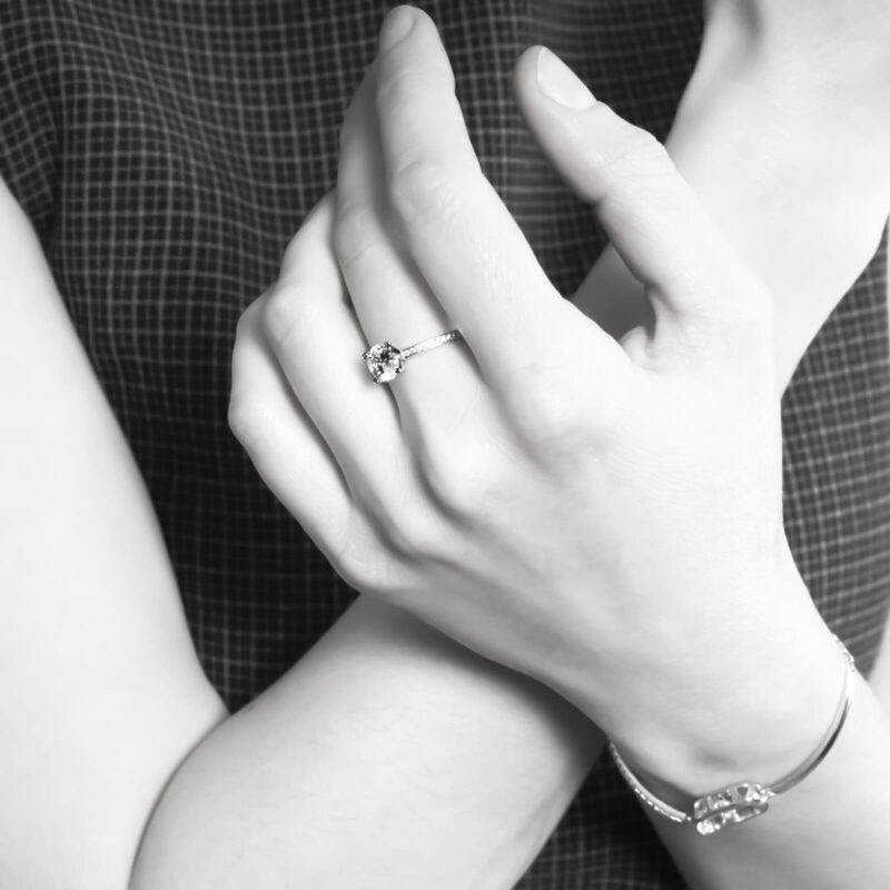 Joyful Inel din Argint Diamant Moissanite