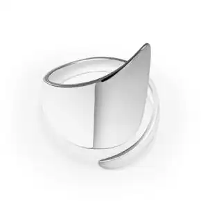 Inel Argint Asimetric Warp