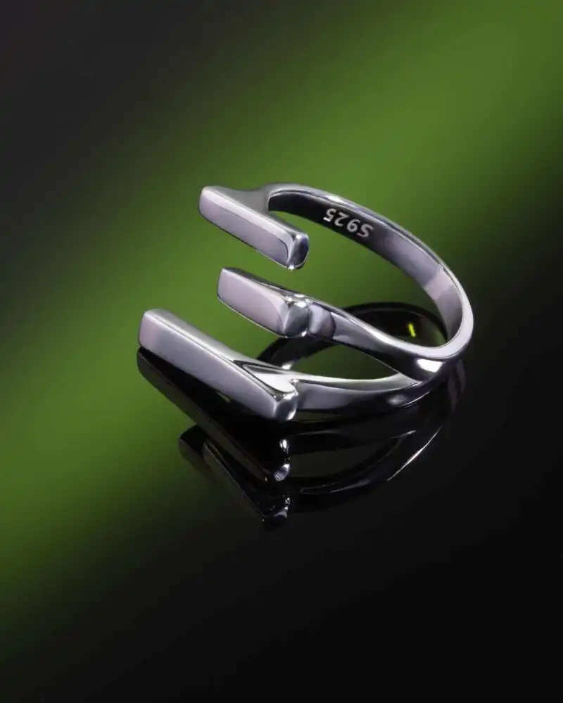 Inel Argint Reglabil Open Stripes