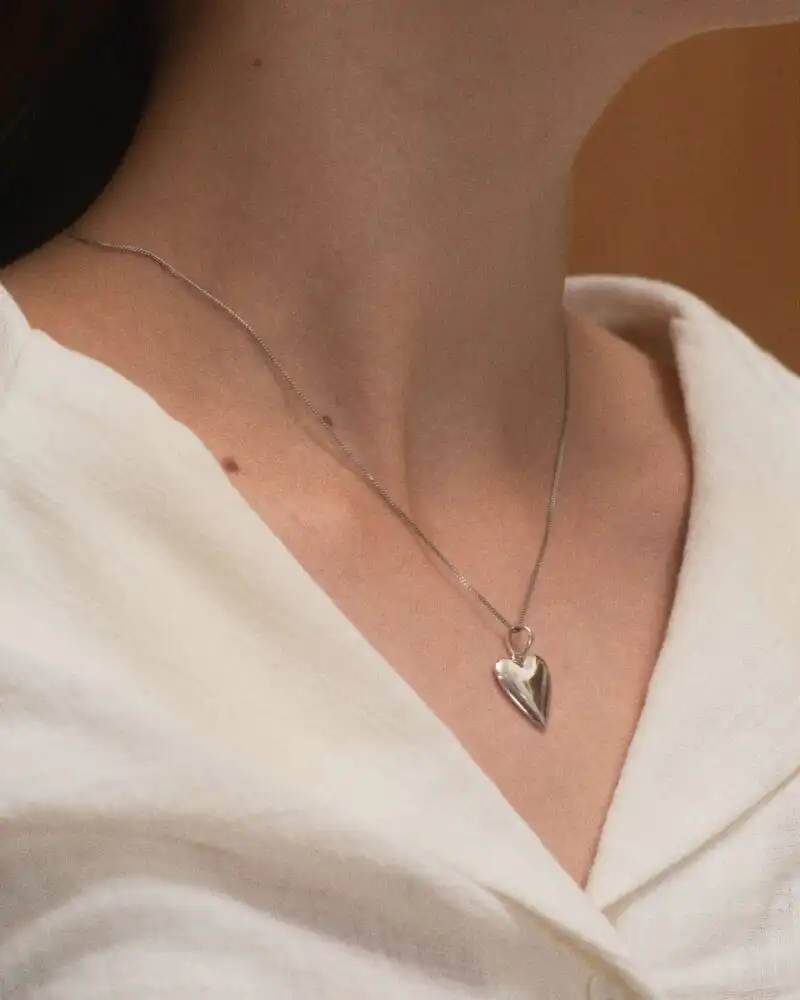 Colier Argint cu Pandantiv Inimă Love