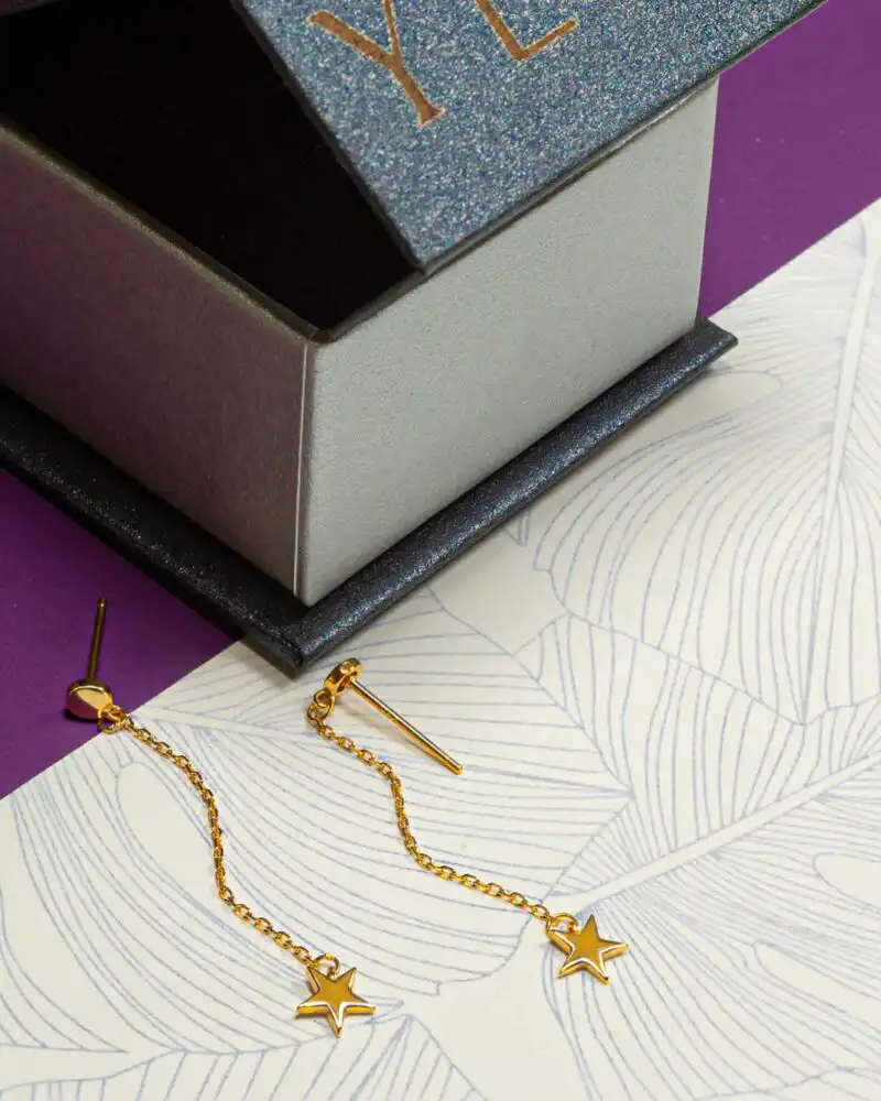 Cercei Lungi din Argint Stea