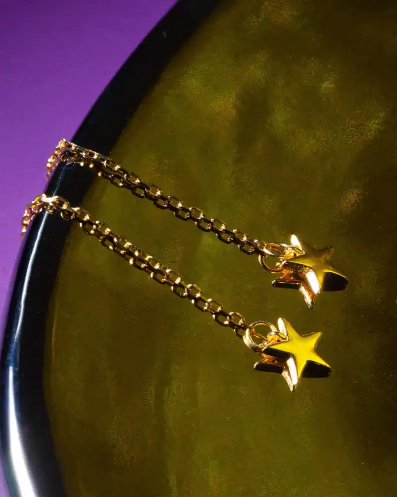 Cercei Lungi din Argint Stea